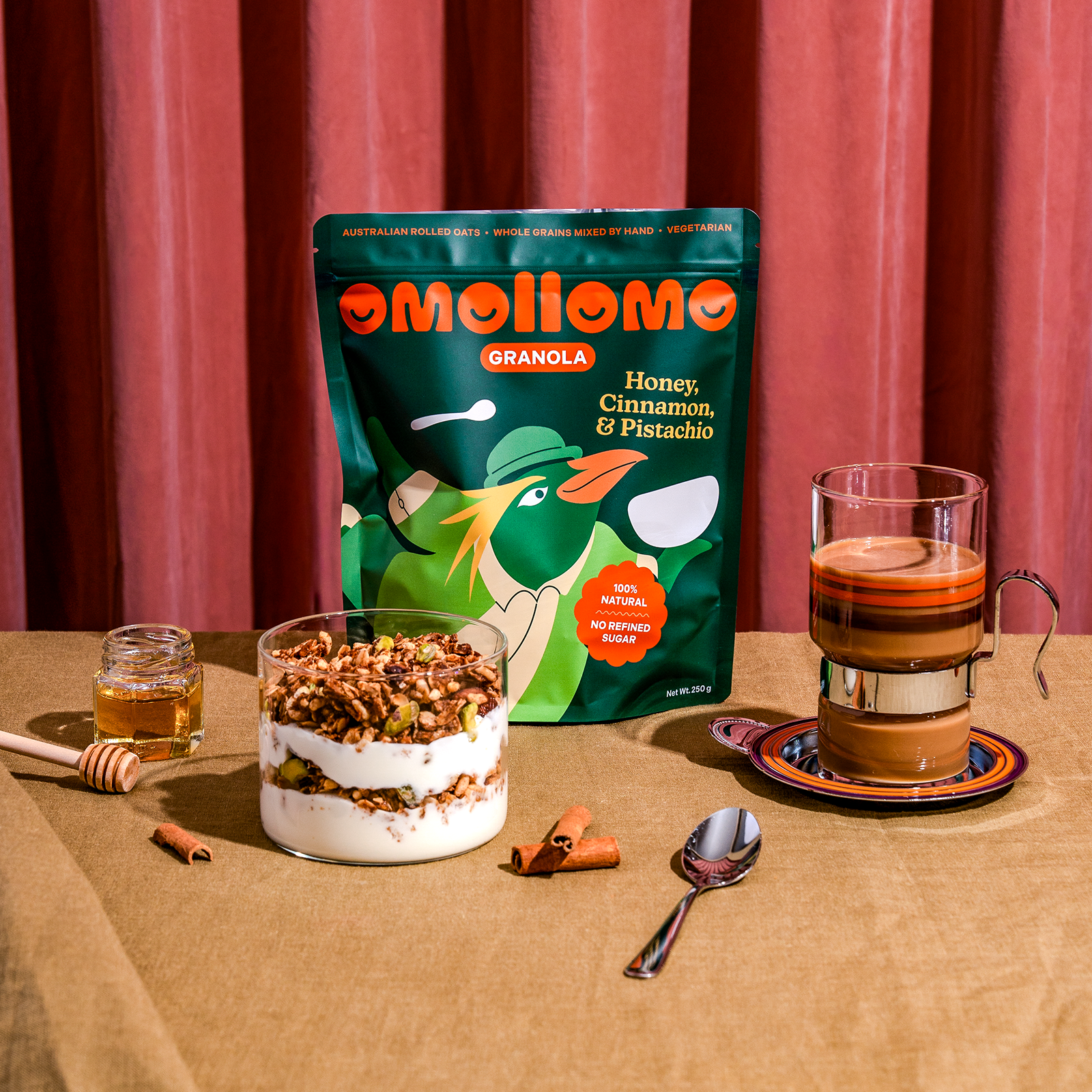 Honey, Cinnamon, & Pistachio Granola