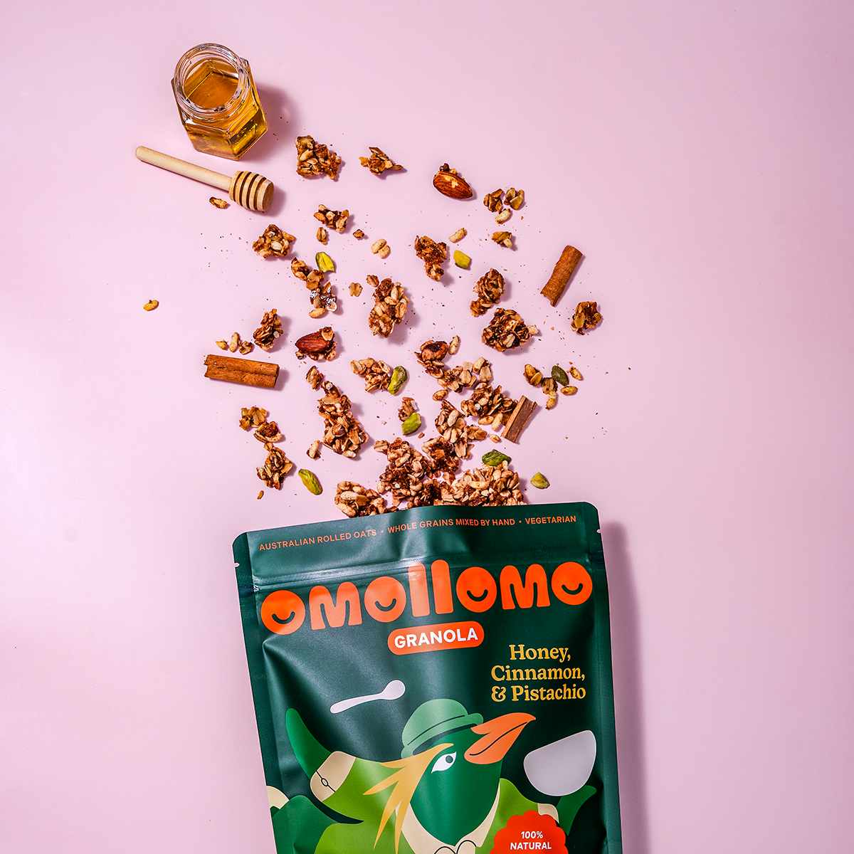 Honey, Cinnamon, & Pistachio Granola