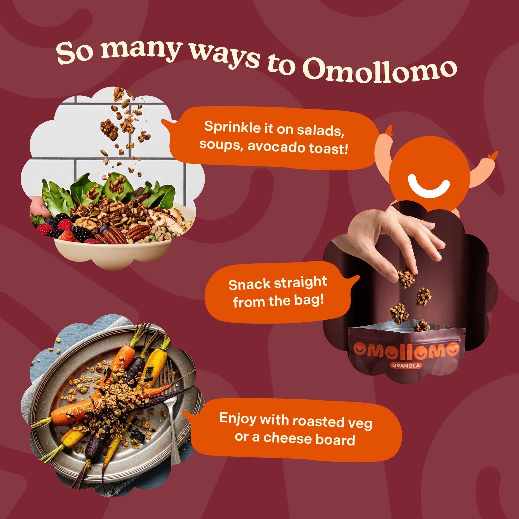 Omollomo Black Summer Truffle Savoury Granola lifestyle shot