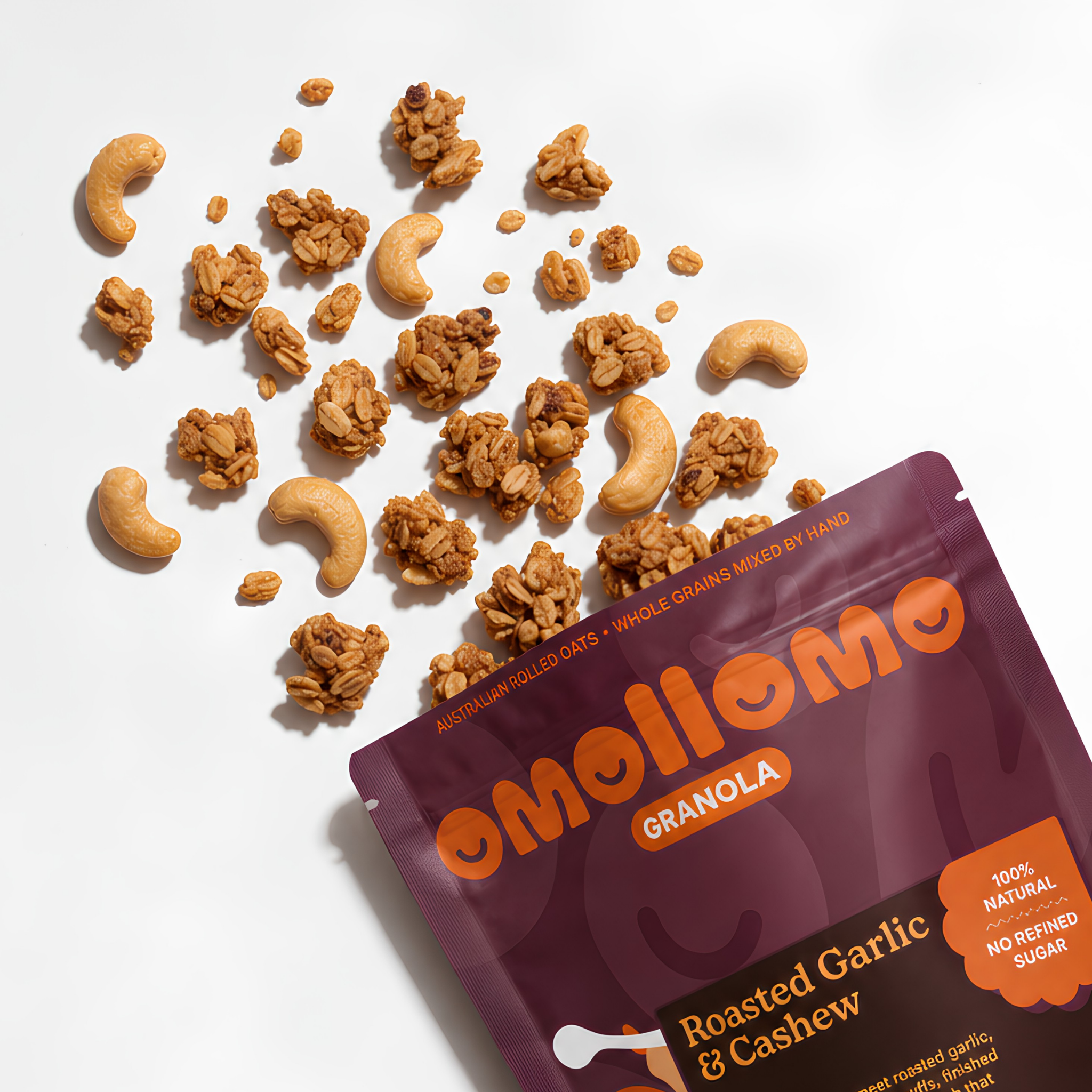 Roasted Garlic & Cashew Savoury Granola (250g)